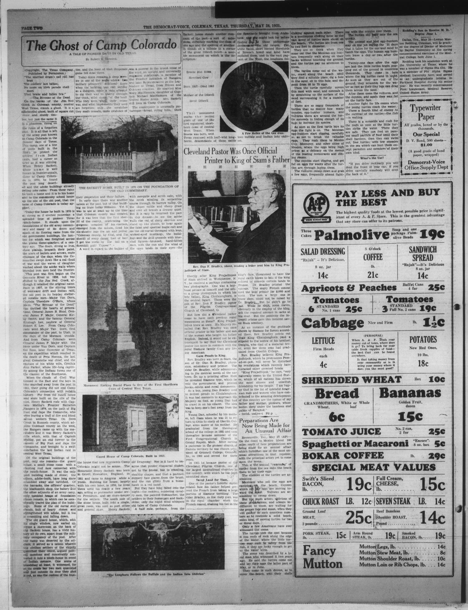 Coleman Democrat-Voice, May 28, 1931