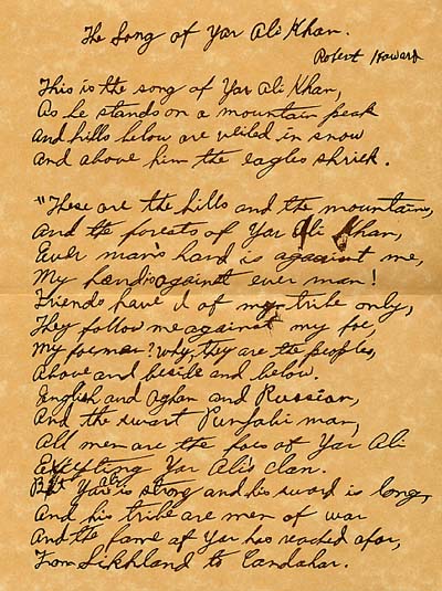 The Song of Yar Ali Khan