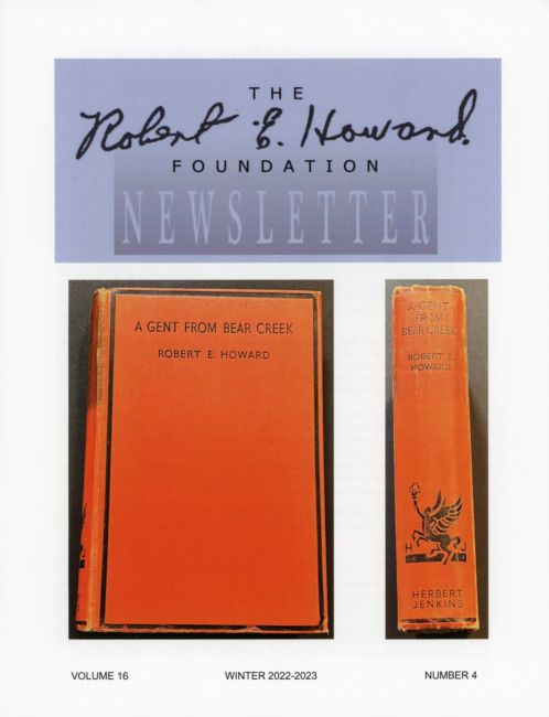 Robert E. Howard Foundation Newsletter Volume 16 Number 4